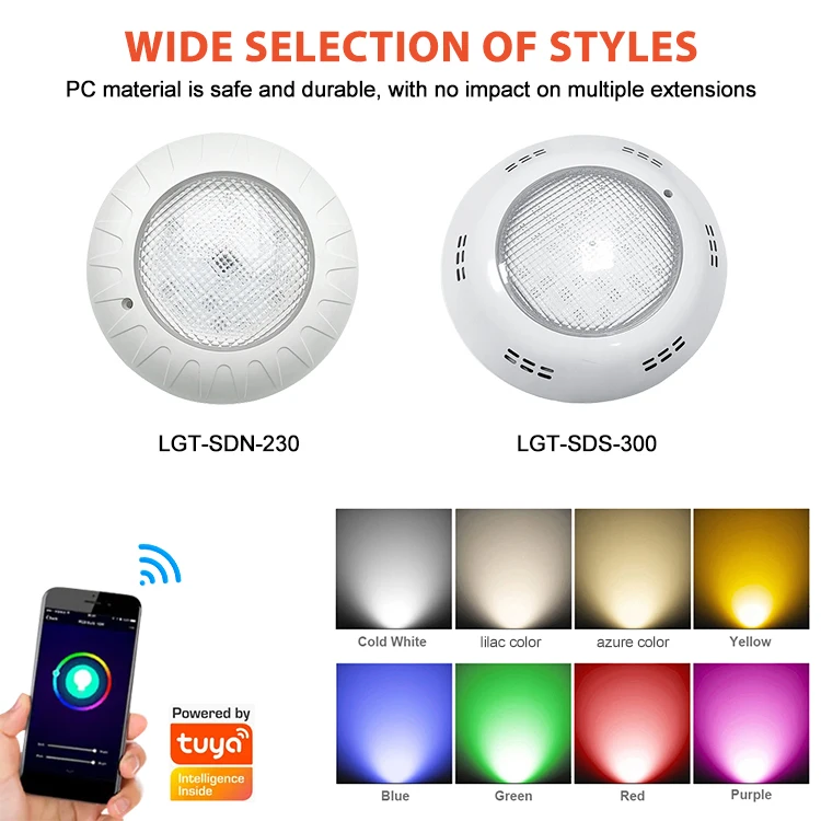 Ip68 погружной бассейн PC материал Rgb Освещение настенный пульт дистанционного управления светодиодный