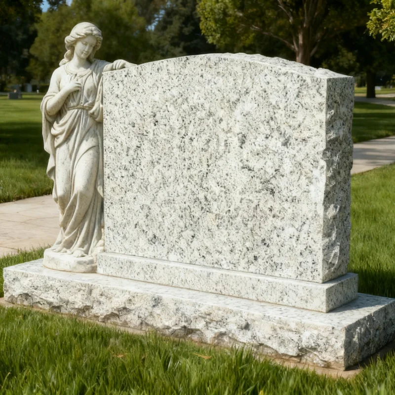 product g603 modern white granite tombstones and monuments 1 year warranty european style memorial for outdoor cemetery and garden use-2