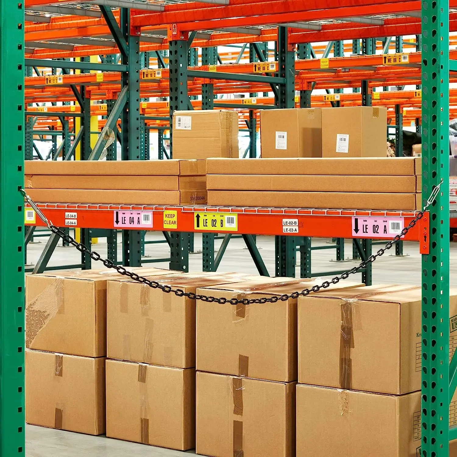 Black Plastic Chain with 100 Feet Length and Injection Structure for Safety and Crowd Control