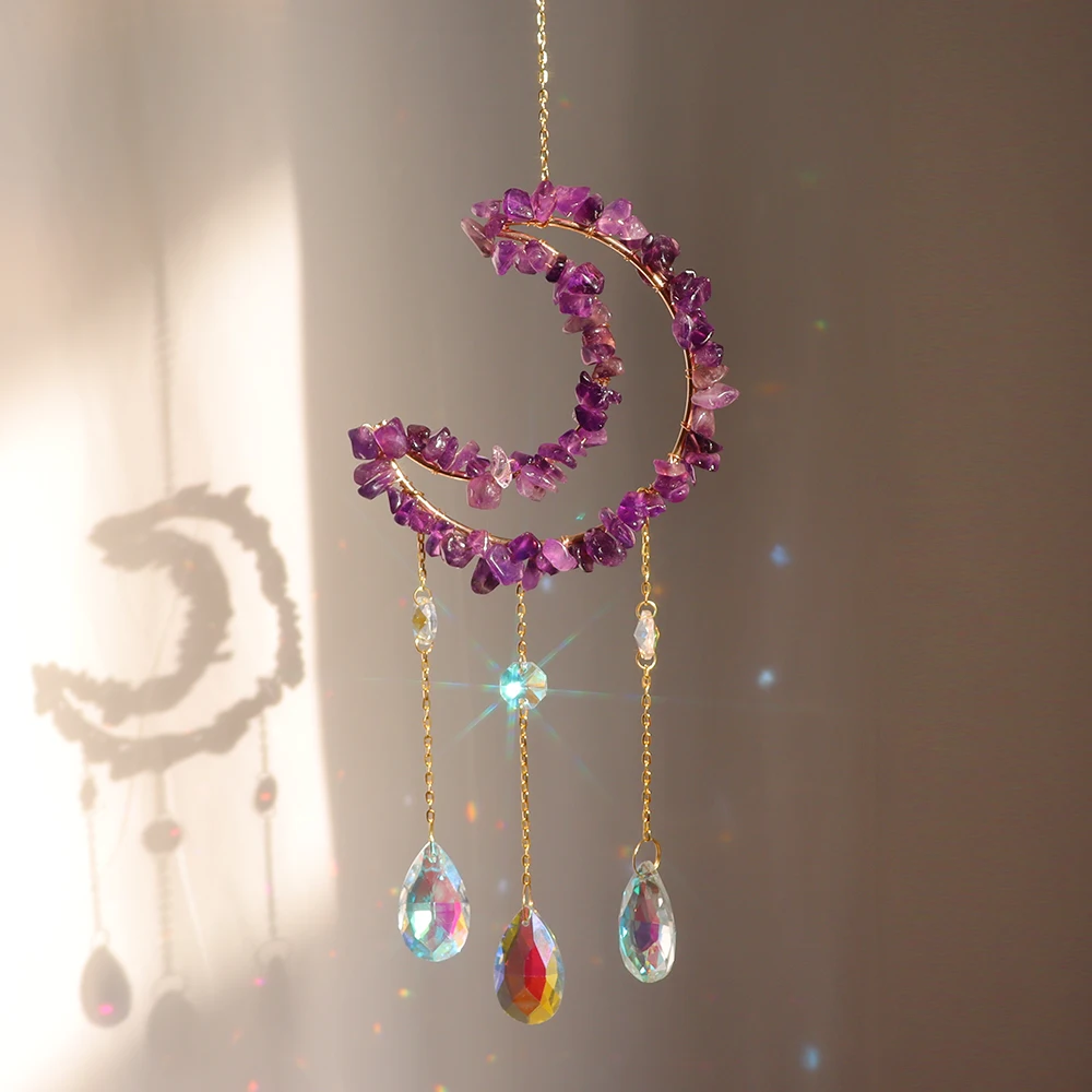 Wholesale Sun Catcher High Quality Moon Suncatchers Natural Crystal