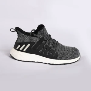 Men's Fly Knit Fabric breathable safety Shoes steel toe Anti-smash Puncture-proof Security Shoes Lightweight Labor Work Footwear