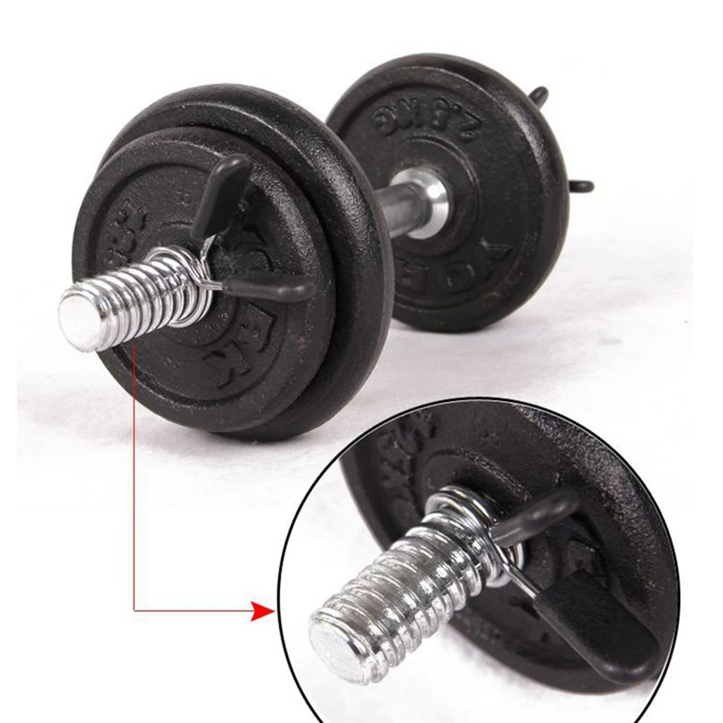 2pcs 1'' Dumbbell Spin Lock Bar Hex Nut Rod Collar  Barbells Weight Adjuster 