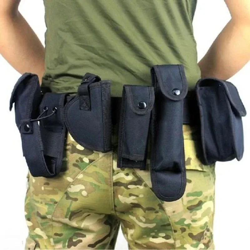 Adjustable Strap Multifunctional Security Outdoor Tactical Training Duty Belt With Pouch Set Multi Function Tactical Belt