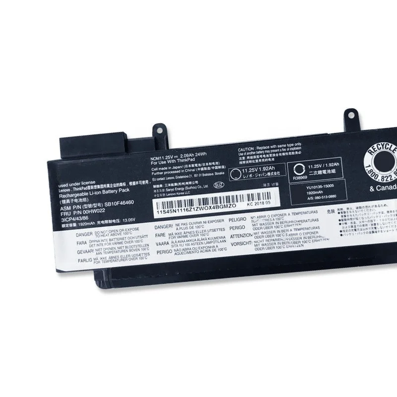 Notebook Battery 00HW022 for Lenovo ThinkPad T460S T470S Series Laptop Battery 00HW022 00HW023 00HW036 00HW037 for Lenovo