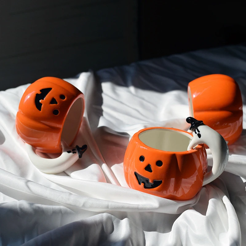 Kawaii Pumpkin Pattern Heat resistant Glass Mug With Handle - Temu