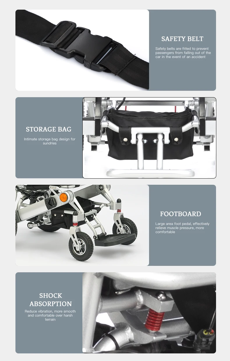 Folding Electric Remote Control Power Wheelchair Electric Wheelchair