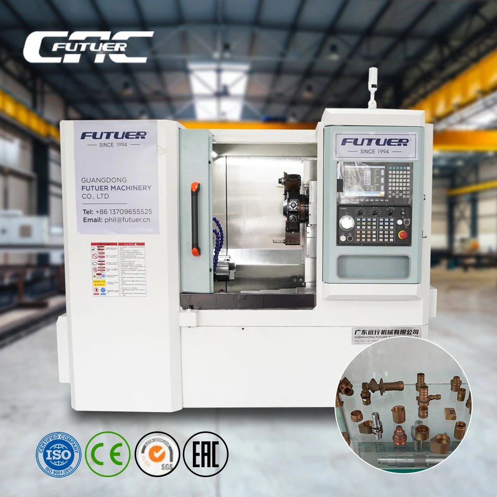 Slant Bed CNC Lathe Machine with Dual Spindle and Servo Motor for High Precision Metal Cutting From China Supplier