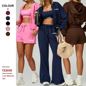 Custom High Quality Zipper Tracksuit Casual Sports Hooded Loose Fitting Versatile Sweatshirt Women'S Outdoor Running Sportswear