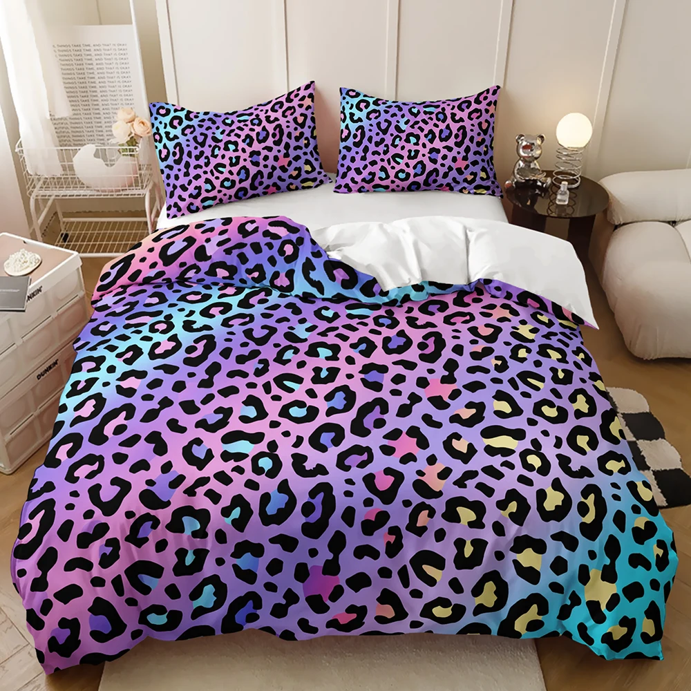 Premium Luxury Leopard Print Milk Pattern Personalized Fashion Digital Printing Bedding Winter Duvet Cover