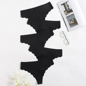 Factory Custom Simple Design Comfortable Black Seamless Women Underwear Panties