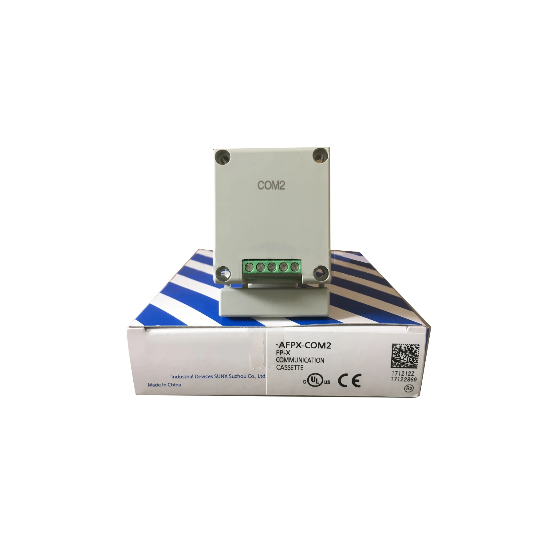 New Original AFPX-COM2 Panasonic FP-X series communication module, used for serial communication, data transmission and networking expansion in PLC automatic control systems.