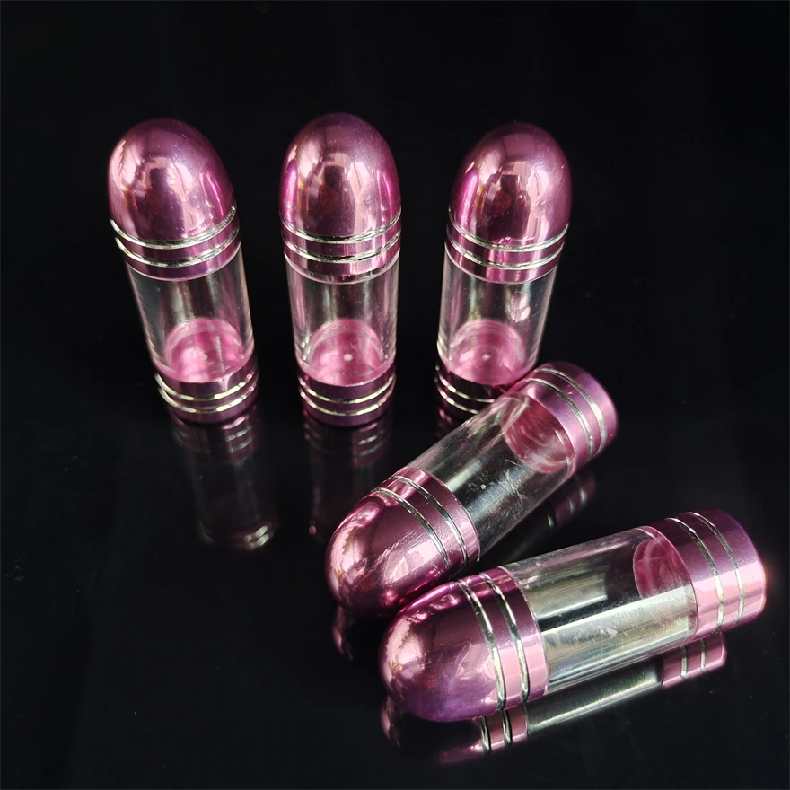 Hot Electroplating Gold Bullet Capsule Shell Packaging Supplies Medium and Large Hollow Capsule Plastic Packaging