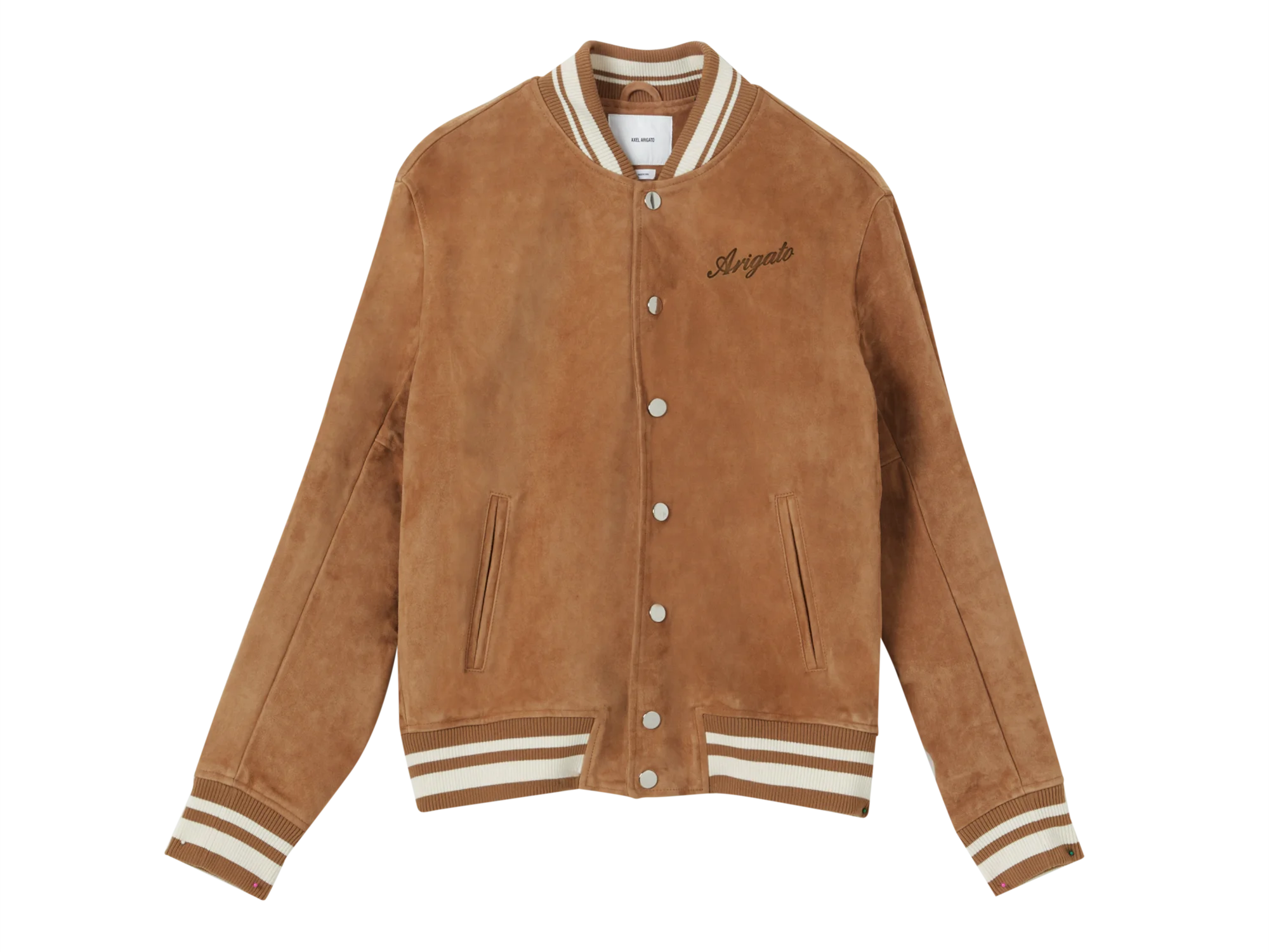 Men's Suede Bomber Jacket Thick Fleece Varsity Style Winter Coat_voghion.com