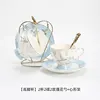 [Sunny Day-Goblet] 2 cups, 2 saucers, 2 rose-patterned spoons, heart-s
