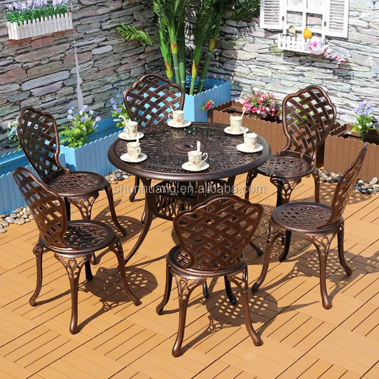 Hot Sale Round Table Outdoor Dining Set Cast Aluminium Garden Furniture Buy Hot Sale Dining Set Outdoor Furniture Garden Dining Set Product On Alibaba Com