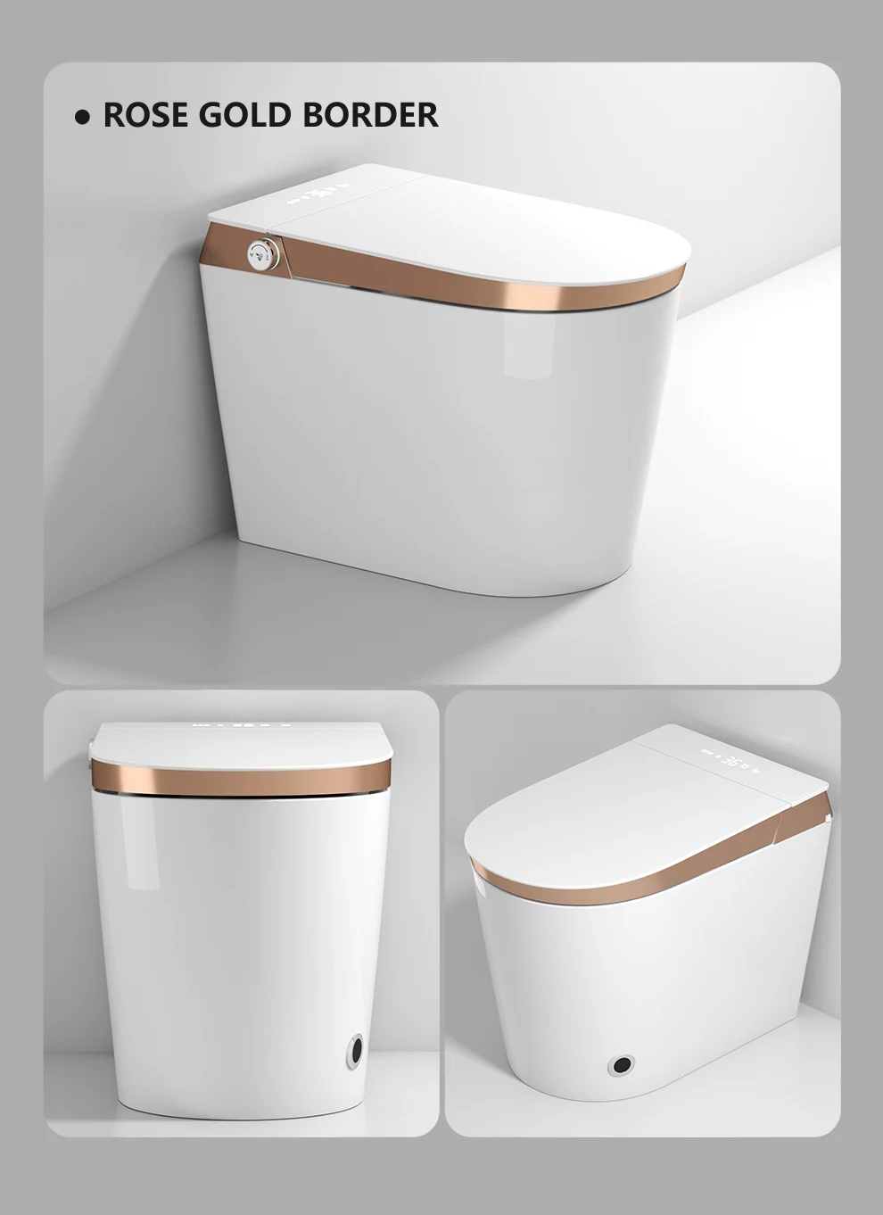 Modern Design Automatic Bathroom Toilet Bowl Auto Open Sensor Flush ...