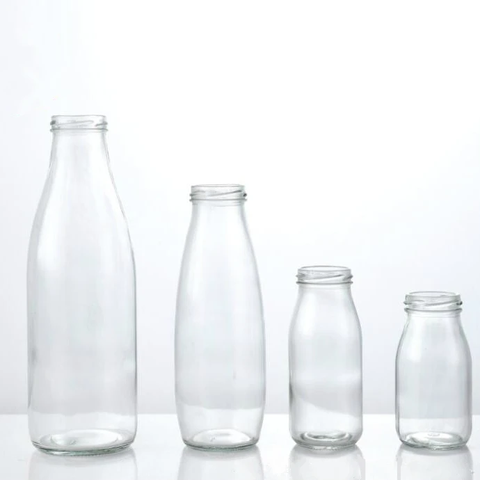 Factory Manufacturing Screw Top 550ml Milk Clear Glass Bottle Package