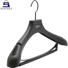 Top Selling Black Custom Suit Plastic Hanger with logo