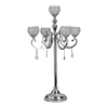 Candela a candelabro a 5 braccia argento 84cm Holde