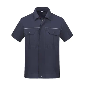 35% Cotton Men's Women's Construction Workwear Wear-resistant Breathable Short Sleeve Work Clothes