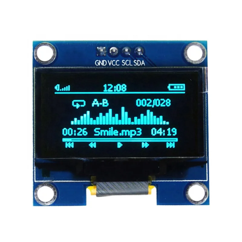 Mini 1.3 Inch OLED Display Module 128*64 IIC Interface OLED Screen SH1106 White/Blue Light 4 PIN 1.3 Inch OLED Display Module