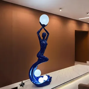 Large Abstract Character Floor Lamp Humanoid Art Sculpture Ornament for Home Living Room & Hotel Porch Home Decor