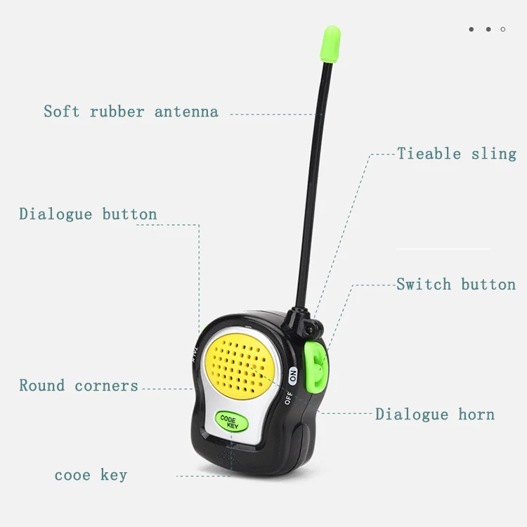 Крытый игрушки 2 шт. в упаковке Детские рации со вспышкой с застёжкой-карабином новые стильные тесёмки оптом иди и болтай Walkie Talkie S для детей