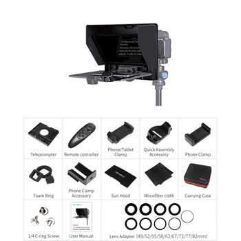 FEELWORLD TP10 Bluetooth Remote Control Teleprompter, LOGO Customization, Factory Price for B2B Bulk Orders product image