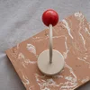 Beige + red
