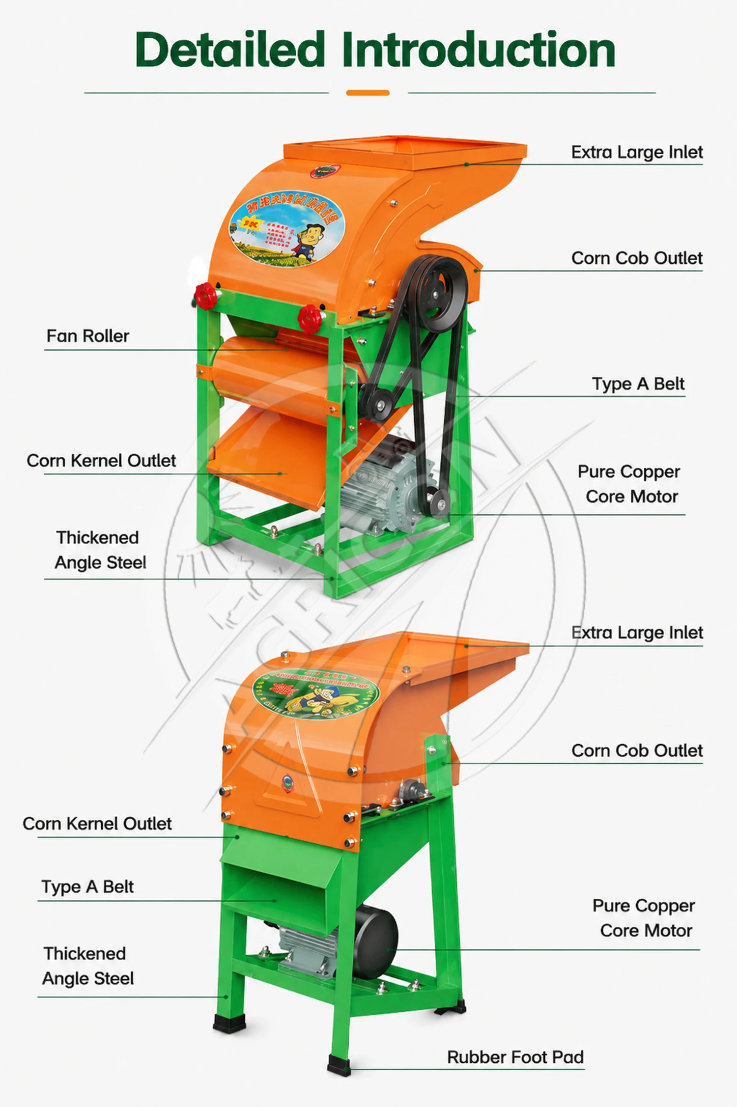Corn Sheller & Peeler 1500kg/h