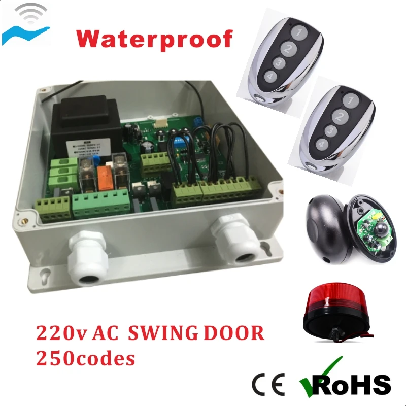 Smart Home Automation System 220v Rolling Code Swing Gate Controller Unit 433mhz