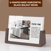 Base a U orizzontale in legno di noce nero