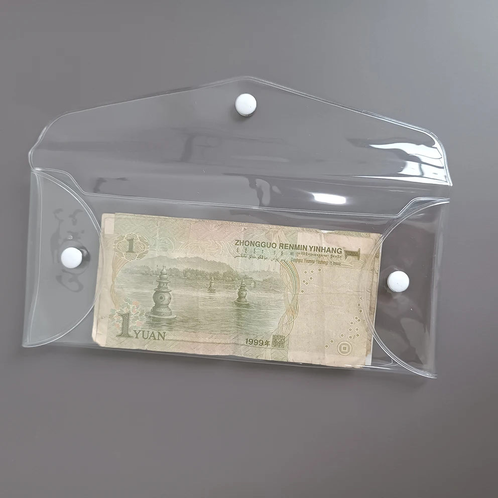New Fashion Travel Portable Durable Waterproof Plastic Snap Envelope