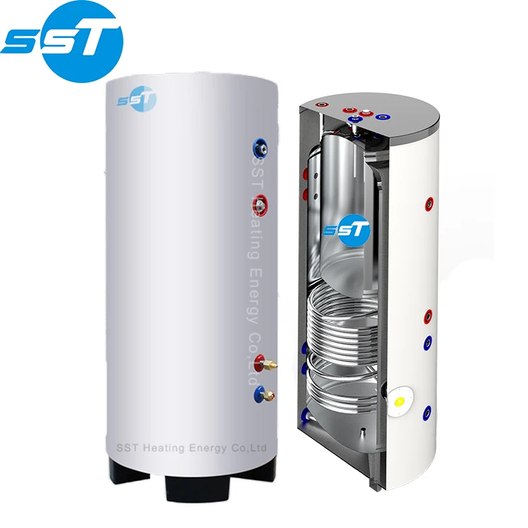 SST 50L-1000L Stainless Steel Pressure Water Tank For Heat Pump Buffer Tank Hot Water