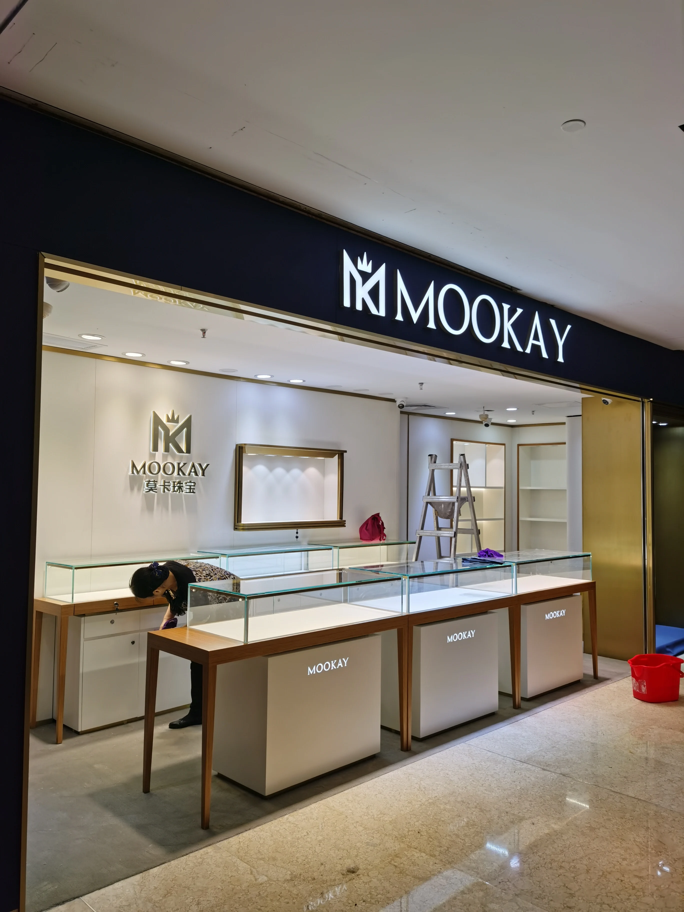 Artwork Gold Jewelry Display For Jewelry Shops Custom Luxury