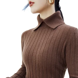 Women's Long-Sleeve Casual Slim Bottom Knitted Pullover Autumn Thin Turtleneck Sweater Factory Wholesale
