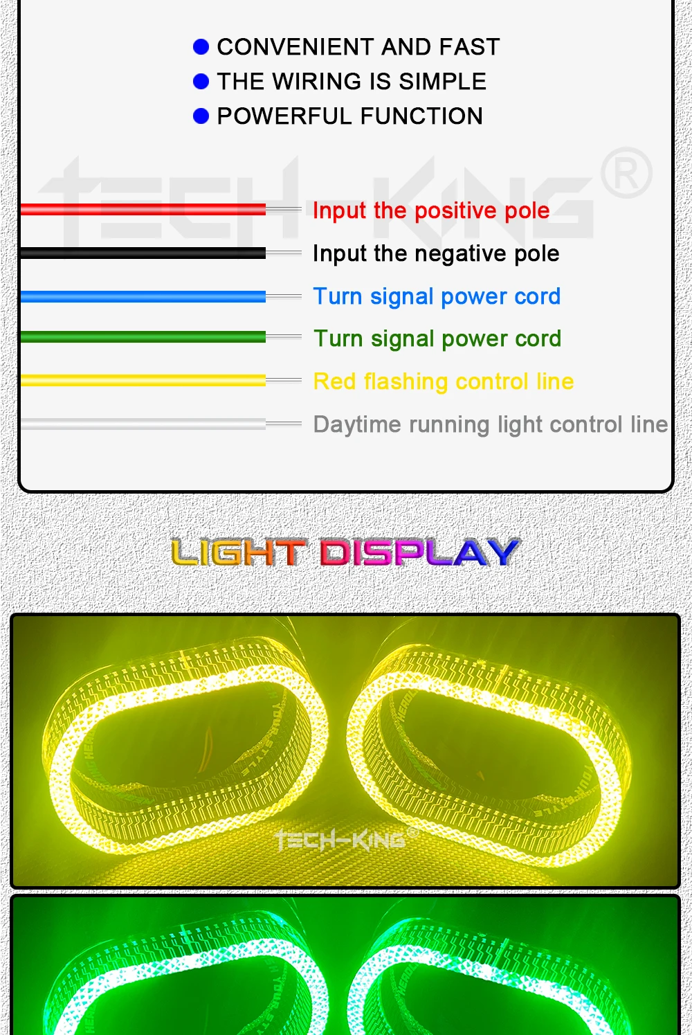 Car LED Angel Eye 2.5/3.0 Inch Shrouds with RGBW Angel Eyes & 5D Lighting for Projector Headlight Decoration New Condition Lamp