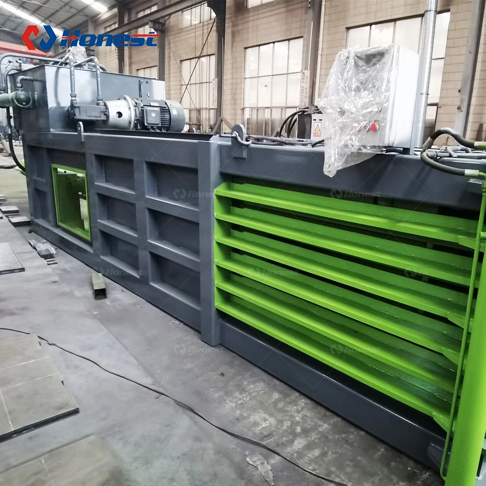 Used Clothes and Textile Compress Baler Machine Cardboard Horizontal Baler Compactor