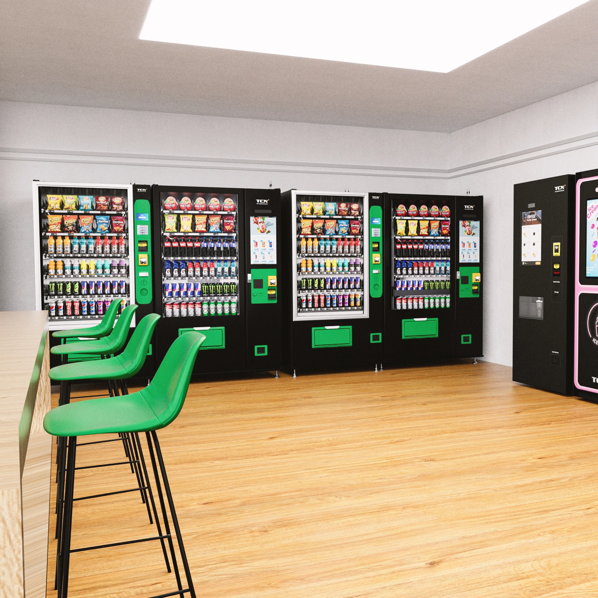 TCN Europe Unmanned Convenience Store Vending Machine Snacks Drinks Combo Vending Machine
