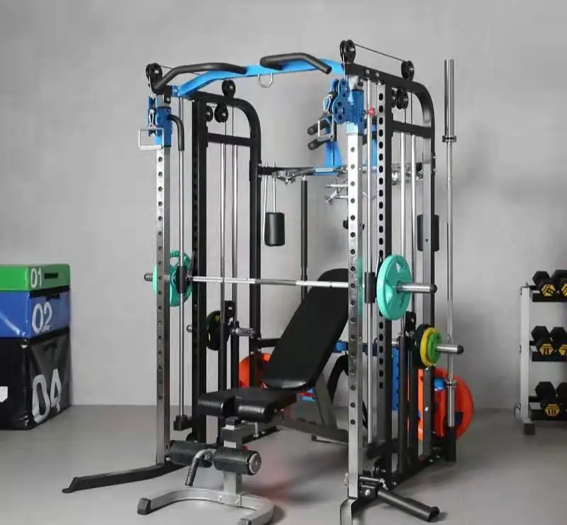 Многофункциональная тренировочная стойка для приседаний Коммерческая домашняя комбинированная большая стойка для обучения птиц машина Смит