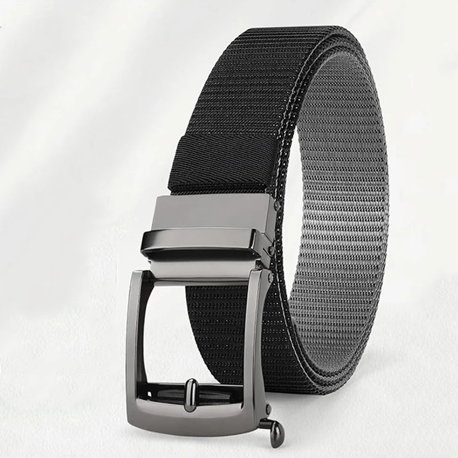 Wear-resistant Breathable Reversible Ratchet Belts Men Tactical Men Nylon Web Outside Tail Golf Belt