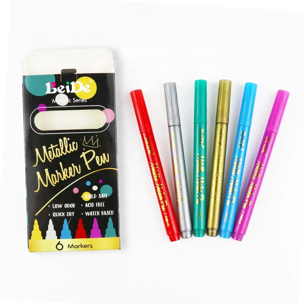 Waterproof Permanent Gold Metallic Paint Marker for Wine Glass Pens