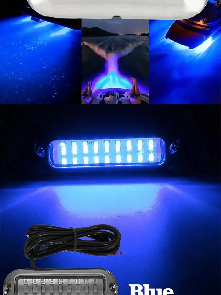 27 Led Boat Underwater Light Ip68 Stainless Steel Waterproof Yacht