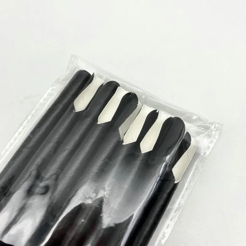 Экологически чистые трубки для напитков одноразовая Черная бумажная соломенная ложка