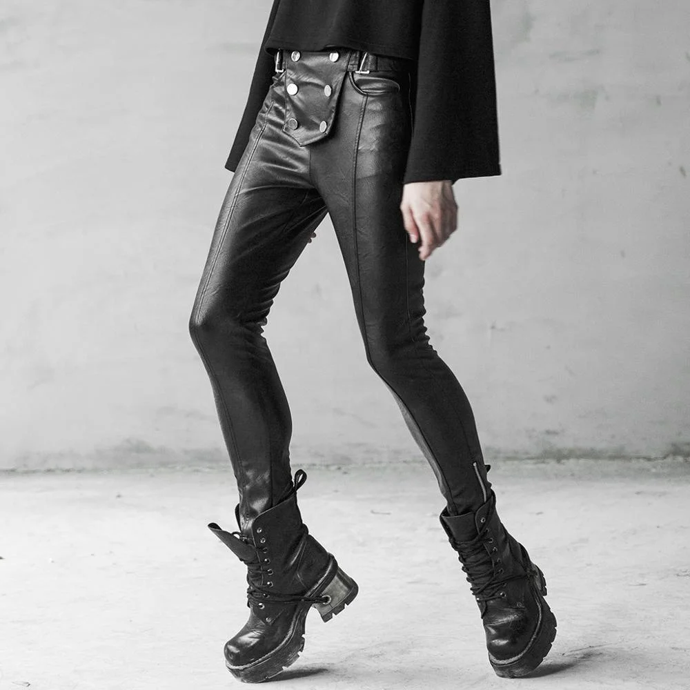 mens gothic leather pants