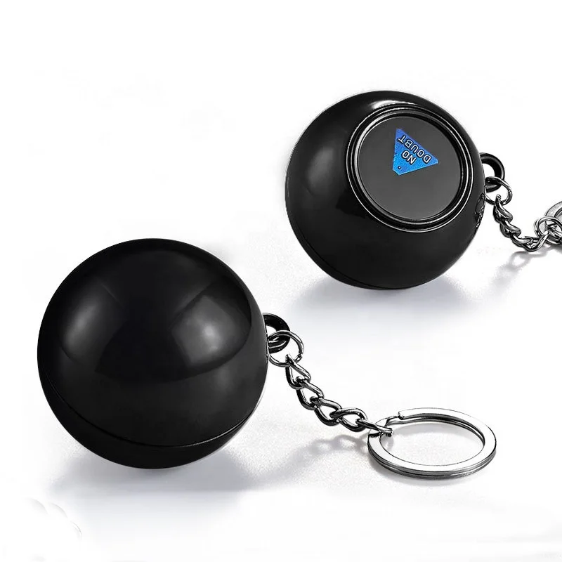Porte-clés Dés 8 Ball - Breloque Y2K Style Billard Avec étoile, Alliage De Zinc, 12.5 Cm - Accessoire Sac, Sac à Dos, Portefeuille