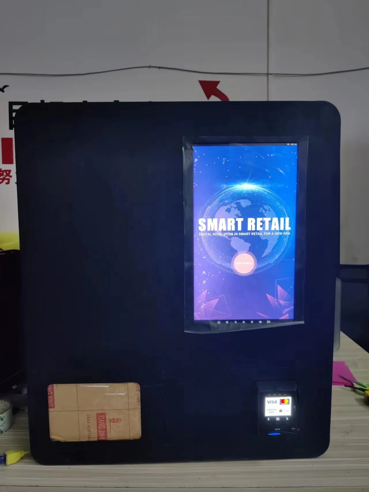 Combo Vending Machine Mini Wall Mounted for Condom Products Support  Card Reader with LED Light
