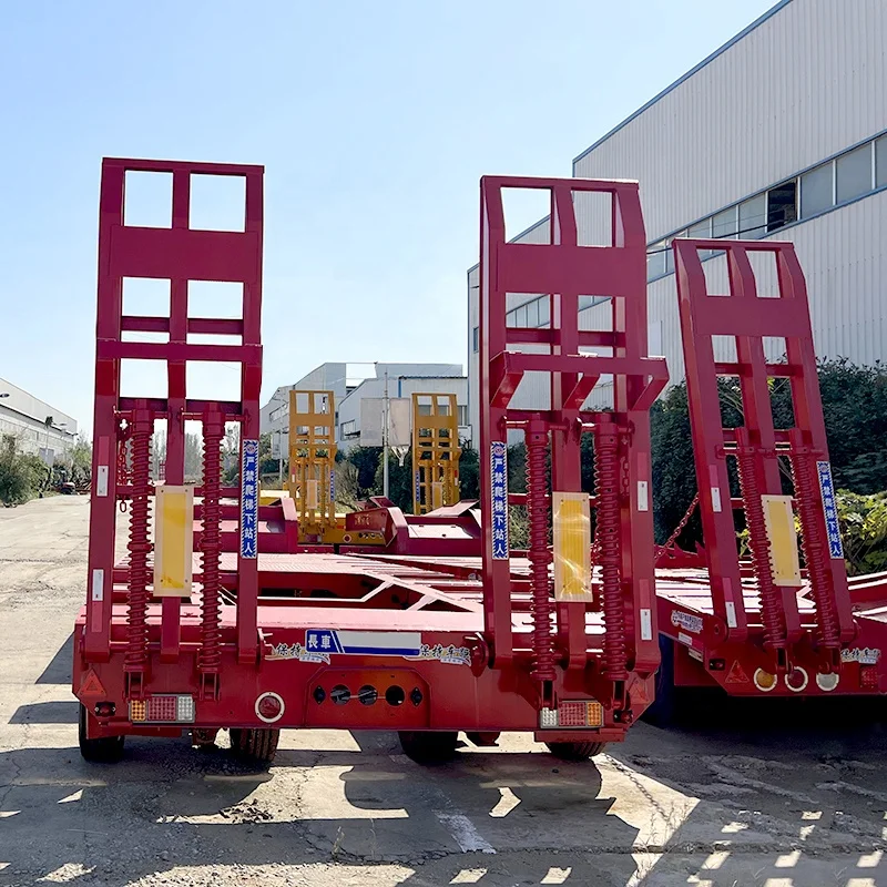 Лидер продаж, 3-осевой сверхпрочный низкорамный полуприцеп, 60 тонн, 100 тонн, низкорамный трейлер