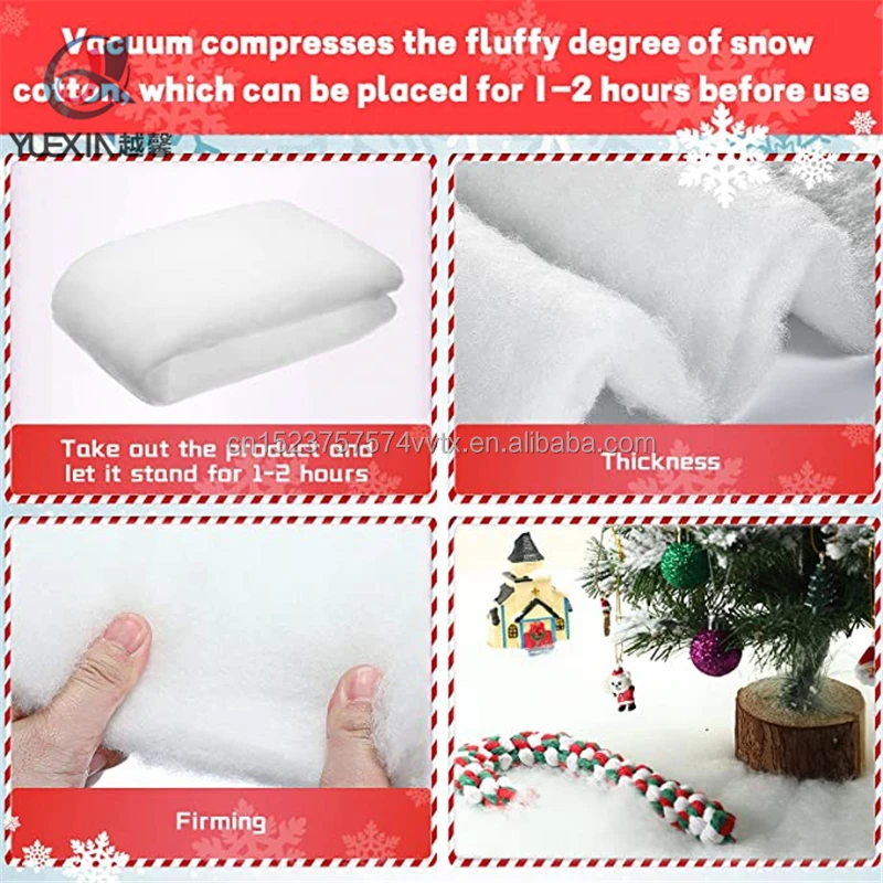 Snow Cover Blanket Roll 100 Polyester Soft Christmas Decoration
