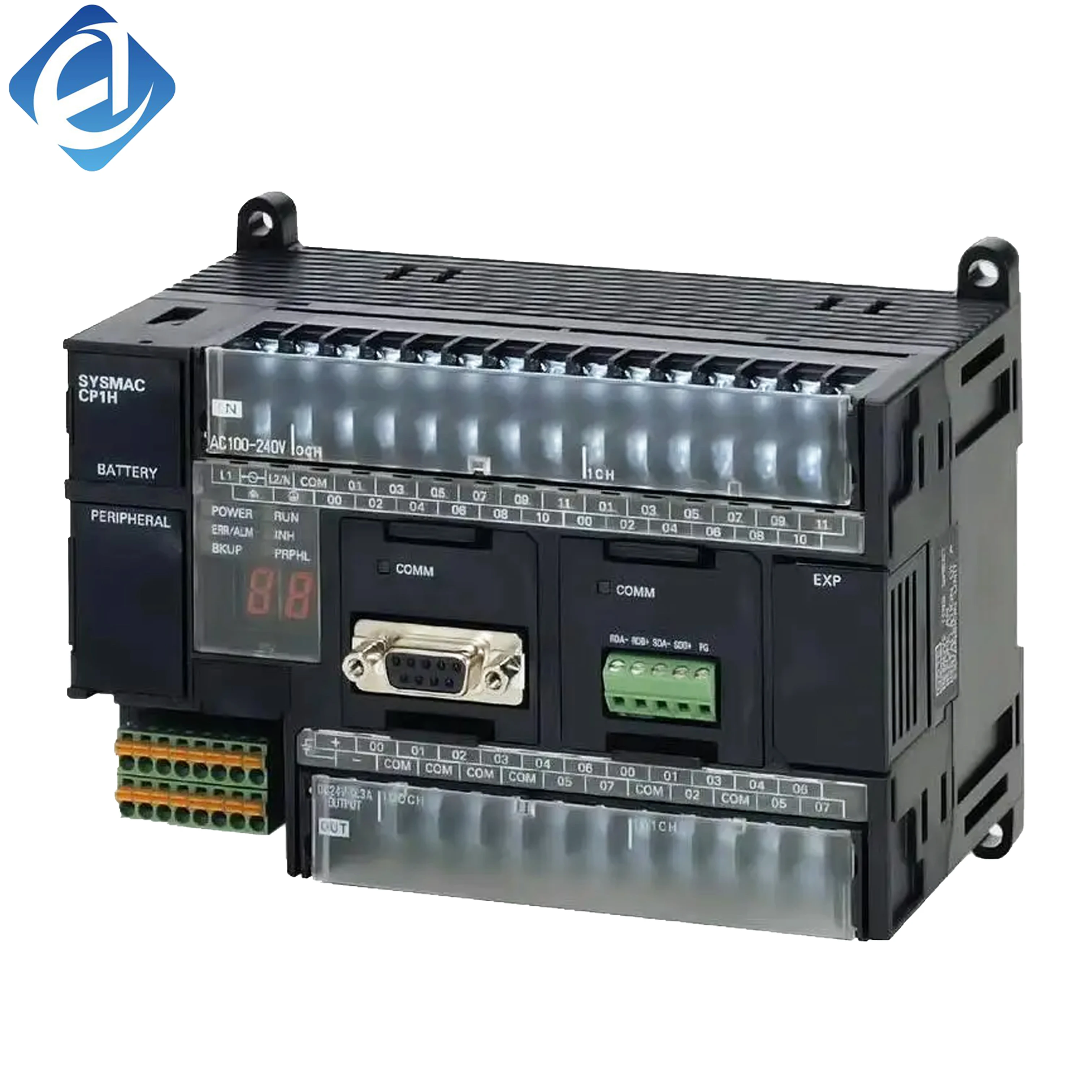 New Original Omron CP1H-X40DR-A high-performance PLC. 40 I/O points with relay output, built-in analog & pulse functions. High computing speed and powerful expansion, suitable for medium automation equipment and complex motion control.